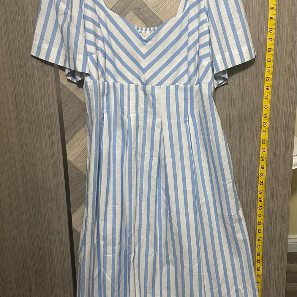 A New Day Light Blue and White Striped Top